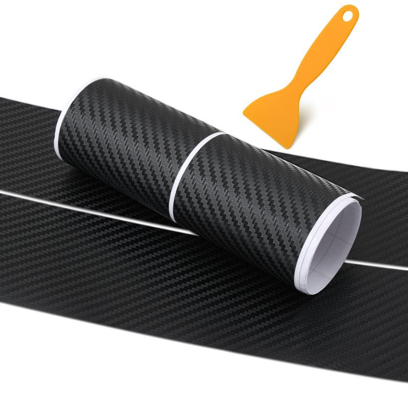 1pc Rear Bumper Protection Carbon Fiber Sticker Car Boot Protective Strip