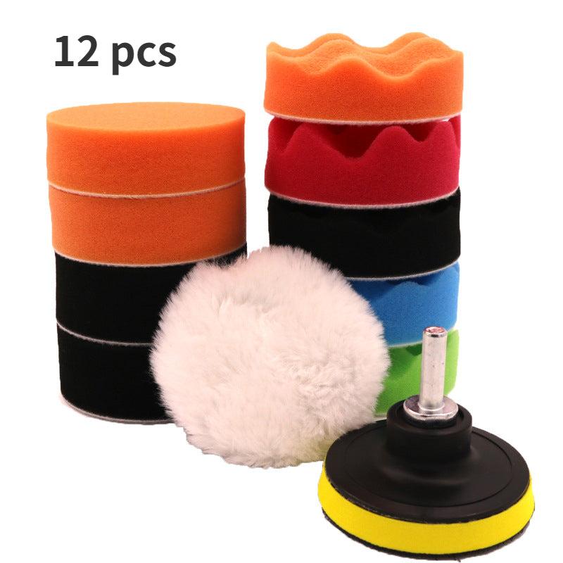 Car Beauty Waxing Polishing Pad Set 12pcs