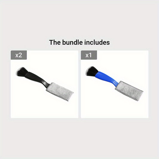 Double Head Car Clean Brush Set