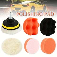 6pcs Car Polishing Pads Kit 7 62 Cm Professional Buffing Waxing Sealing
