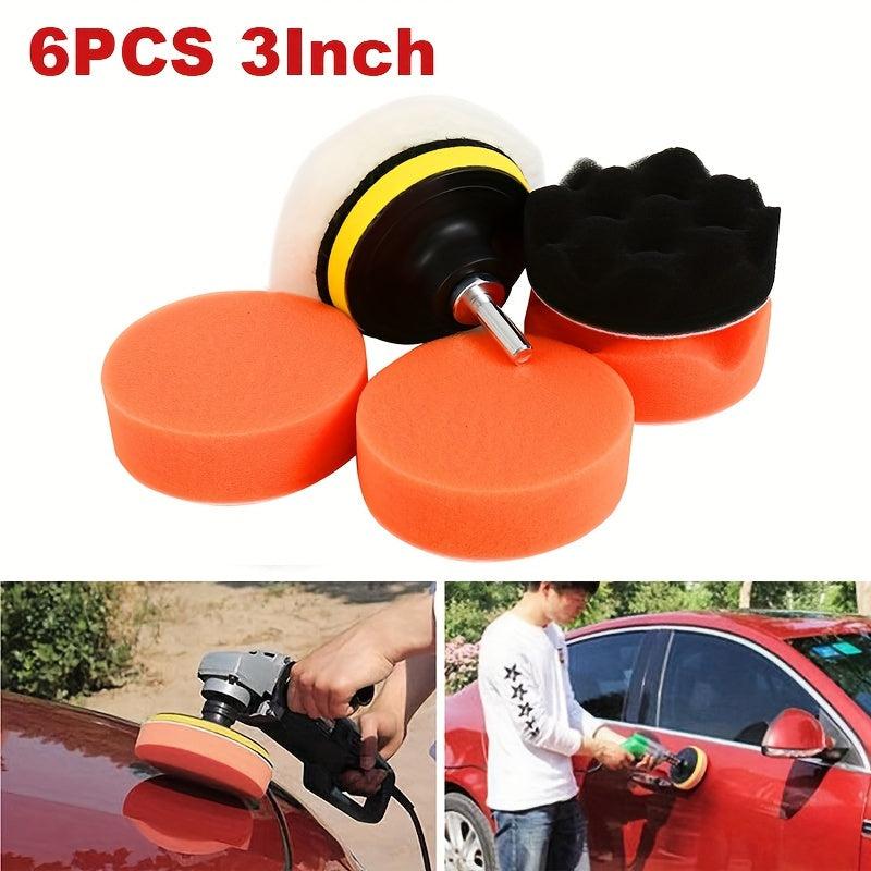 6pcs Car Polishing Pads Kit 7 62 Cm Professional Buffing Waxing Sealing