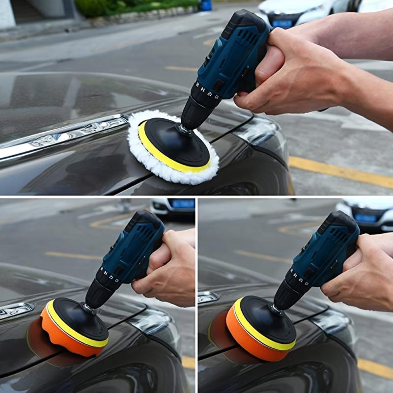 6pcs Car Polishing Pads Kit 7 62 Cm Professional Buffing Waxing Sealing