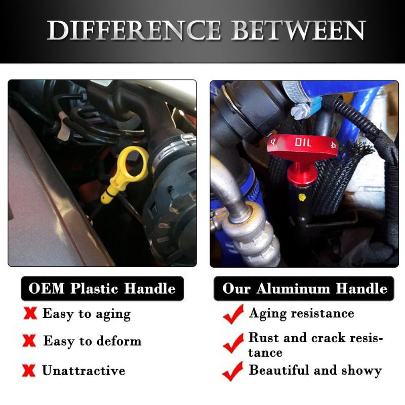 Universal Car Dipstick Pull Handle Engine Pullhandle Aluminum Billet