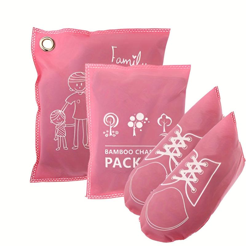 4pcs Bamboo Charcoal Purifying Bag for Car Home Wardrobe Shoes