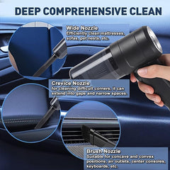 Cordless Car Vacuum 12000Pa Handheld Auto Cleaner