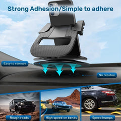 360 Rotation Car Phone Mount Dashboard Cradle For iPhone Galaxy