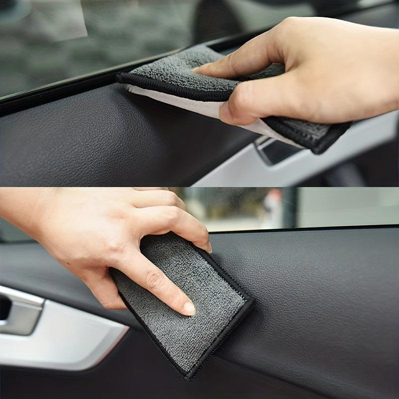 Car Interior Fleece Scrubbing Sponge - Car Cleaning Microfiber Towel
