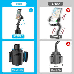 Car Cup Holder Tablet Phone Mount Heavy Duty Adjustable Holder