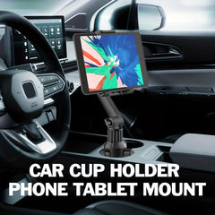 Car Cup Holder Tablet Phone Mount Heavy Duty Adjustable Holder