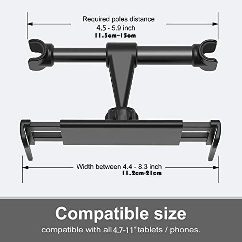 Car Headrest Backseat Mount Phone Tablet Holder for 10-16-27-94cm Devices