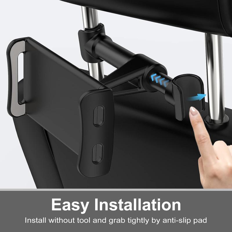Car Headrest Backseat Mount Phone Tablet Holder for 10-16-27-94cm Devices