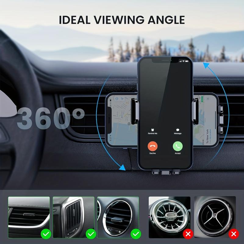 Car Vent Phone Mount Spring Clip Air Vent Cell Phone Holder