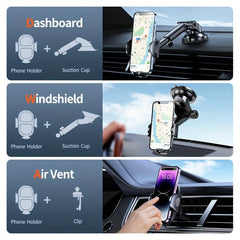 Universal Car Mount Phone Holder for Thick Case Hands Clip Vehicle