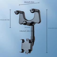 Car Phone Holder 360 Rotatable Rear View Mirror Mount Gift Birthday