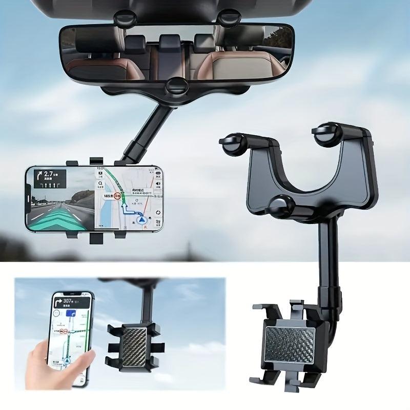 Car Phone Holder 360 Rotatable Rear View Mirror Mount Gift Birthday
