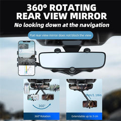 360 Car Rearview Mirror Phone Holder