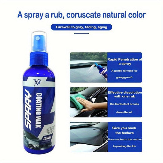 100ml Car Plastic Refurbish Scratch Remover Leather Bright Nano Coating Restorer
