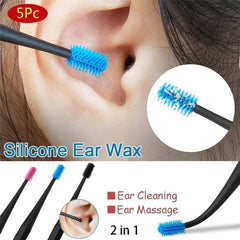 2pcs Soft Silicone Ear Cleaner Set Remove Ear Wax & Clean Ears