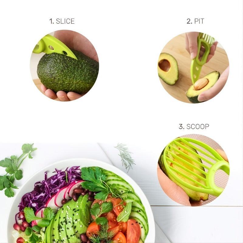 Avocado Slicer Peel Core Slice Tool - Effortlessly Prepare Avocados