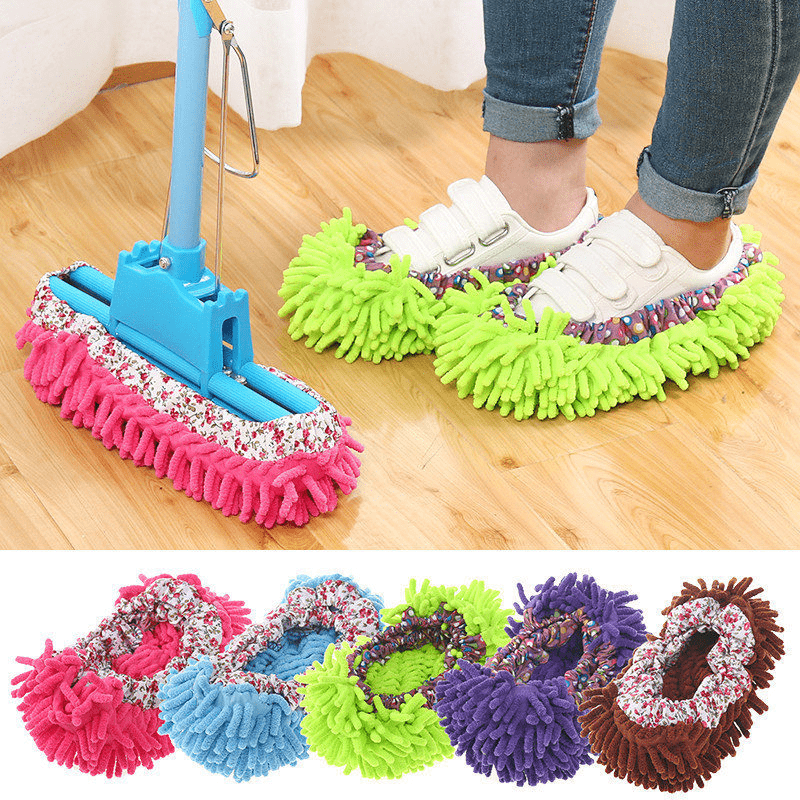 1pc Multifunction Floor Dust Cleaning Slippers Shoes Lazy Mopping Shoes