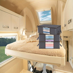 3Pack Clothes Storage Bag Foldable Organizer Sturdy Fabric Clear Window