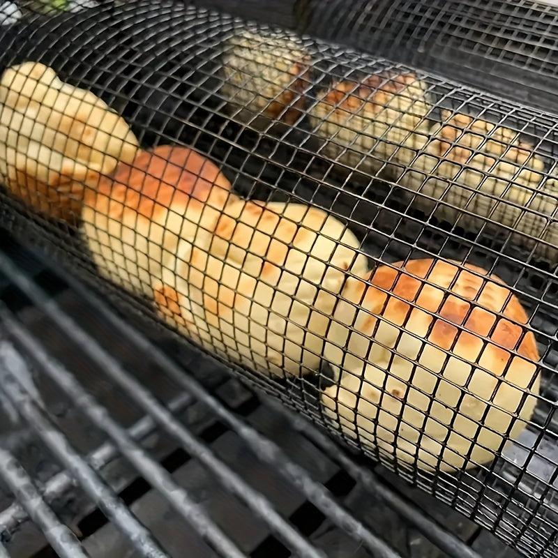 Portable Stainless Steel BBQ Grill Net for Camping and Picnics
