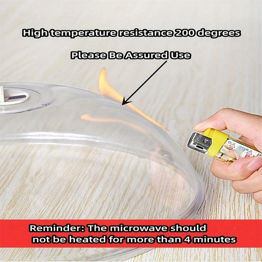 Glass Microwave Oven Splash Proof Pot Cover Transparent Food Cover
