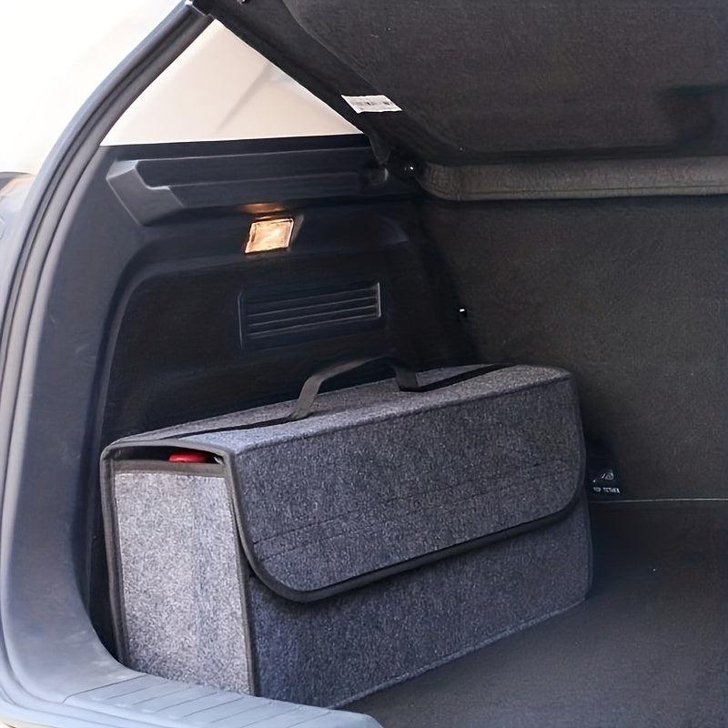 Car Storage Box Foldable Trunk Organizer Felt Cloth Case
