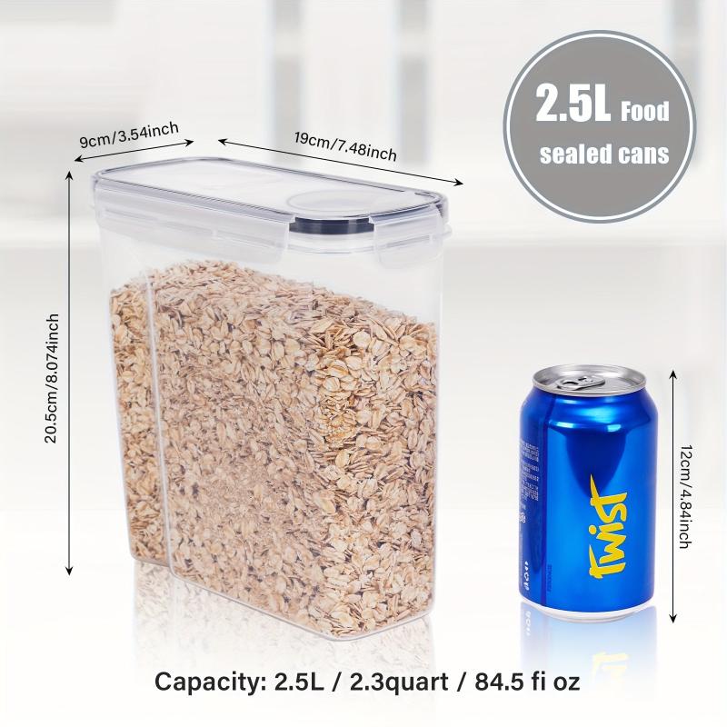 4pcs Cereal Storage Container Set BPA Plastic Airtight Food Storage Containers