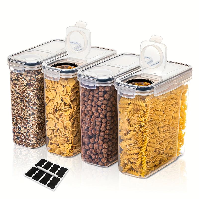 4pcs Cereal Storage Container Set BPA Plastic Airtight Food Storage Containers