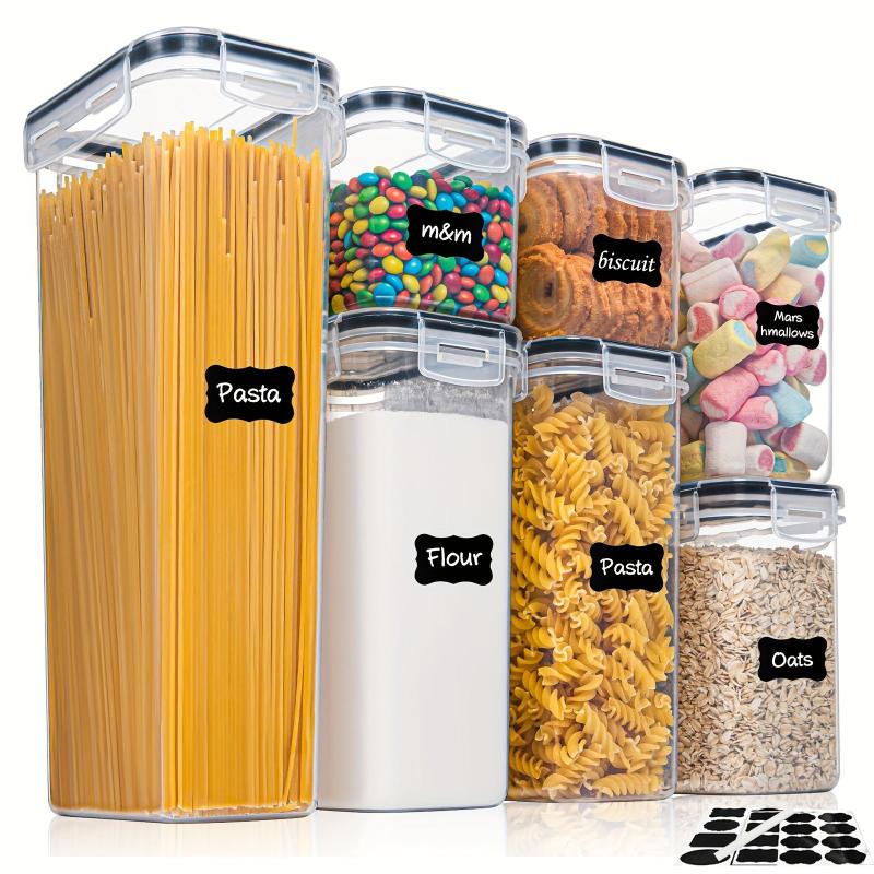 Airtight Food Storage Container Set, BPA Free, Dishwasher Safe, Labels Included
