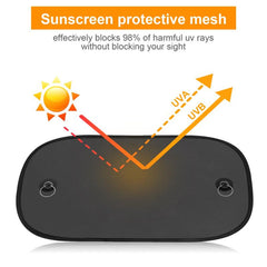 2PCS Car Sun Visor For Kids UV Protection Self-Adhesive Side Window