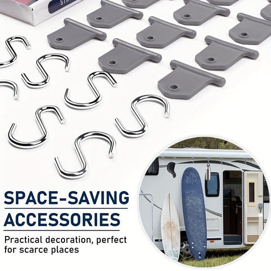 8pcs RV Clogs Rain Canopy Curtain Hook