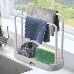 Sponge Holder Dishcloth Hanger Kitchen Sink Rack Organizer Stand