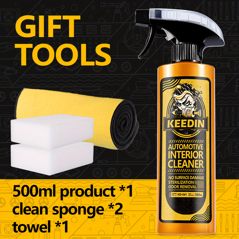 KEEDIN Car Interior Foam Cleaner Decontamination Cleaning Seat Leather Cleaner