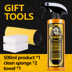 KEEDIN Car Interior Foam Cleaner Decontamination Cleaning Seat Leather Cleaner