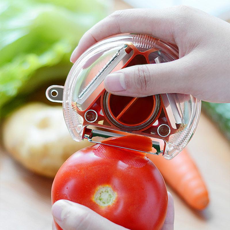 3 in 1 Kitchen Vegetable Fruit Peeler Slicer Stainless Steel Scraper