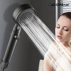 Adjustable High Pressure Shower Head 5 Mode Spa-Like Shower Wall Bracket Hose