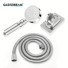 Adjustable High Pressure Shower Head 5 Mode Spa-Like Shower Wall Bracket Hose