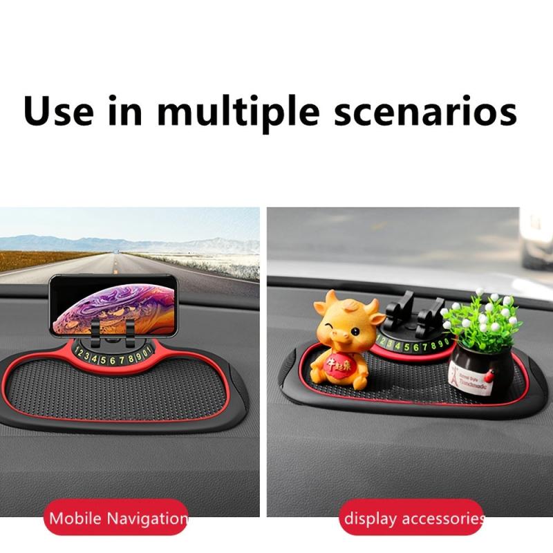 Anti Slip Car Pad - Secure Phone, Hide Plate