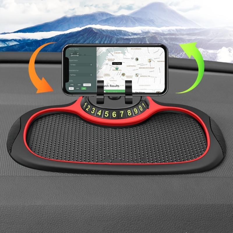 Anti Slip Car Pad - Secure Phone, Hide Plate