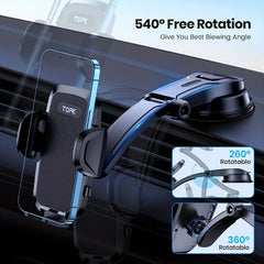 Car Phone Holder Mount Handsfree Stand Dashboard Compatible