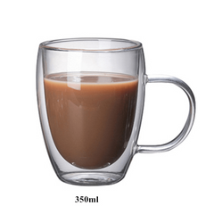 Double Layer Heat Resistant Glass Cup for Tea Milk Lemon Juice Coffee