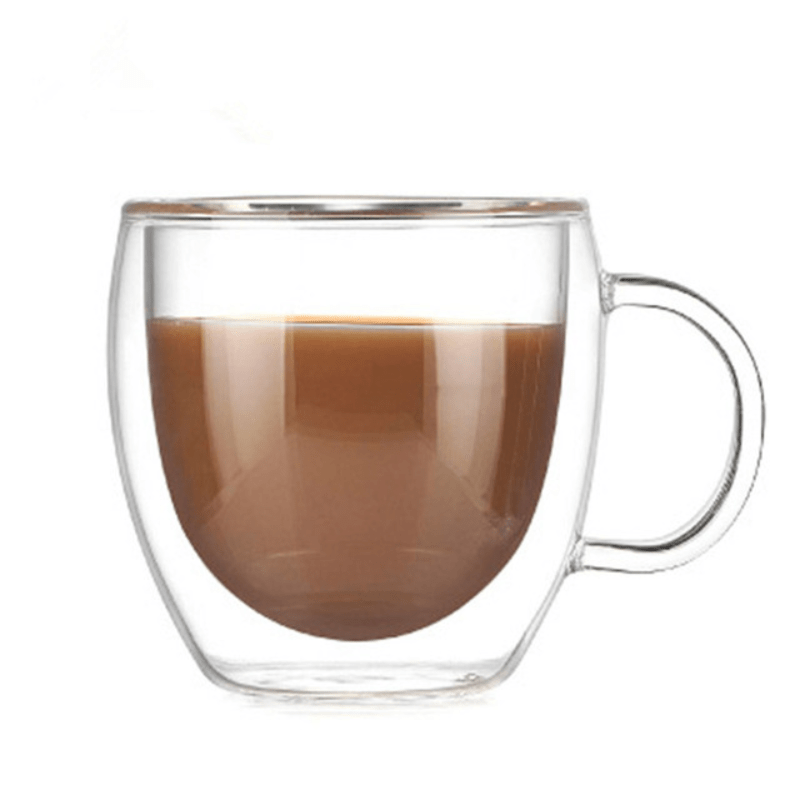 Double Layer Heat Resistant Glass Cup for Tea Milk Lemon Juice Coffee