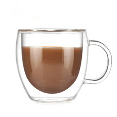 Double Layer Heat Resistant Glass Cup for Tea Milk Lemon Juice Coffee