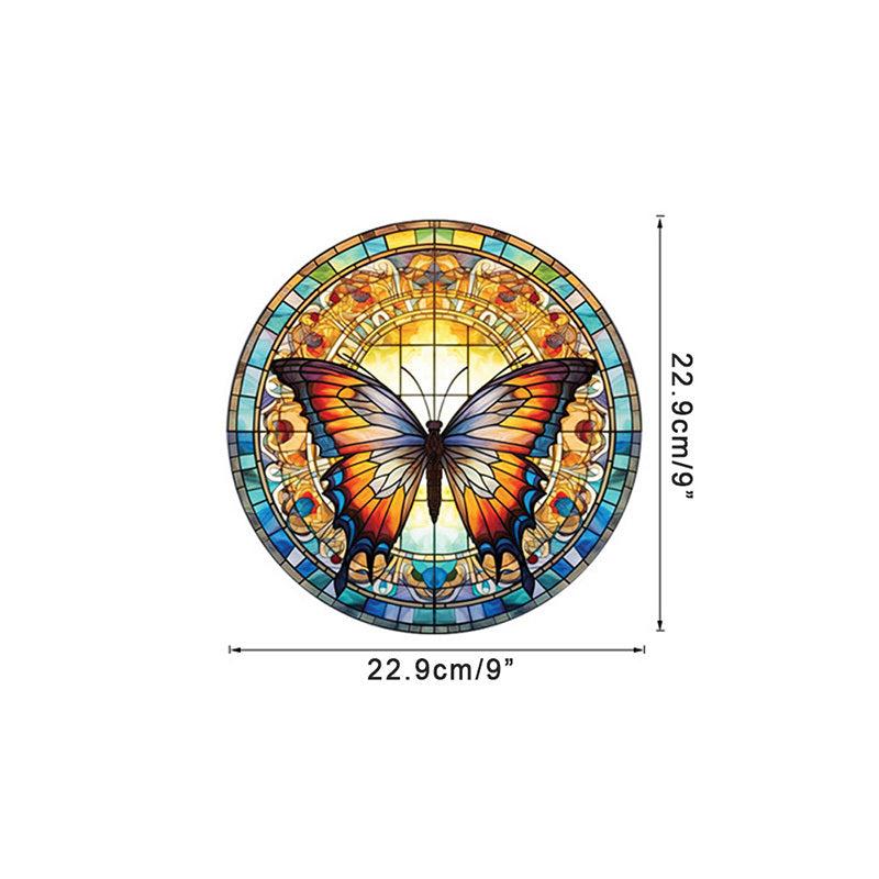 Butterfly Pattern RV Glass Sticker Retro Style Home Decorative Car Sticker
