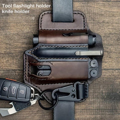 RV Outdoor Tactical Leather Tool Bag Portable Storage Camping