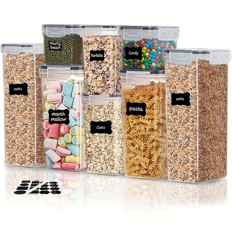 8pcs Airtight Food Storage Containers BPA Free Kitchen Canisters for Pasta Flour
