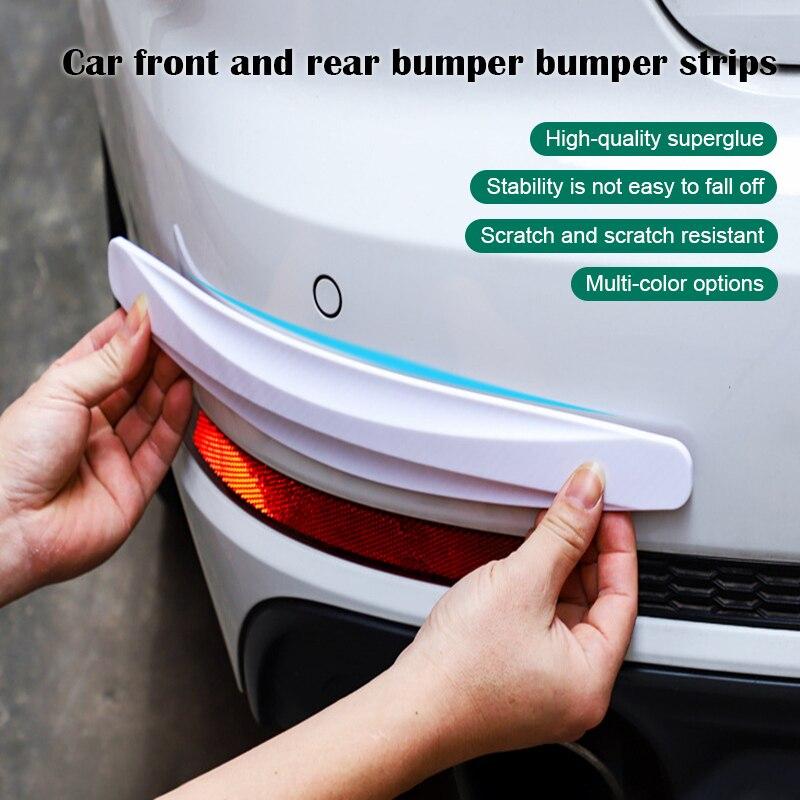 Car Front Rear Bumpers Anti Collision Strips Carbon Fiber