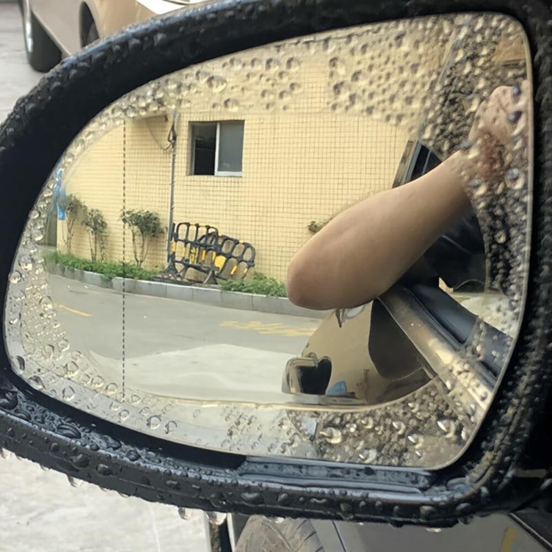 4pcs Car Rearview Mirror Films Anti Rain Fog Waterproof PET Clear Film